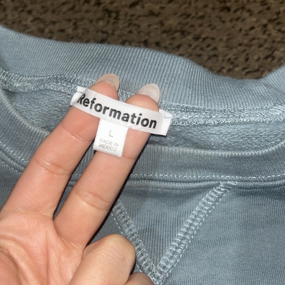 Grace Cropped Vintage Oversized Crewneck Sweatshirt size L - Picture 3 of 5